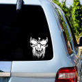 Cool Skull, Heavy Metal - Laptop, Wall, Car Sticker Decal - HMC008-White. 
