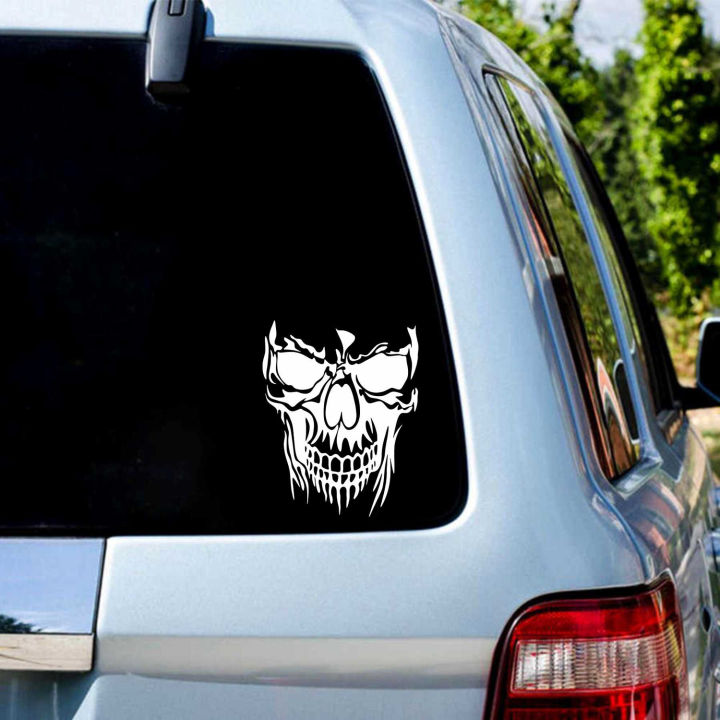 Cool%20Skull,%20Heavy%20Metal%20-%20Laptop,%20Wall,%20Car%20Sticker%20Decal%20-%20HMC008-White%20-%20Image%203