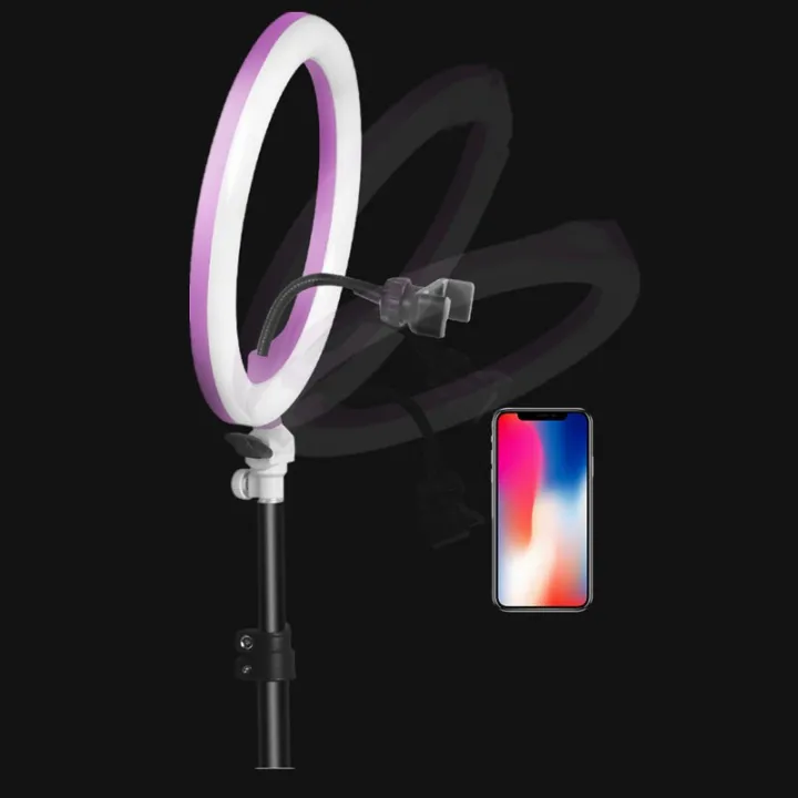 Golden%20Pyae%20Dimmable%203%20Color%20Photo%20Studio%2026cm%203200K-5600K%20Photography%20Phone%20Video%20LED%20Ring%20Light%20Lamp%20%20For%20iphone%20Samsung%20Xiaomi%20Canon%20Camer%20-%20Image%202