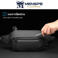 (Preorder) MENSPE Black waterproof chest bag for men, can be worn on the waist အမျိုးသားခါးပတ်အိတ်. 