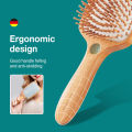 (Preorder) Mr.green Hair Brush Wide Board Massage Natural Beech Cat'S Head Design Comb Gasbag Hairbrush For Dry Wet Hair Detangler Women green hair brush. 