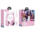 Hoco Headphones “ W27 Pusi Cat Ear ” wireless and wired. 