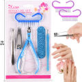 ခြေသည်း/လက်သည်းပြုပြင်ကိရိယာအစုံ 6Pcs Manicure Pedicure Kit for Women Nail Care Set Stainless Steel Nail Clipper, Nail Brush, Scissor, Nail Buffer, Cuticle Remover and Tweezer Nail Portable Grooming Kit. 