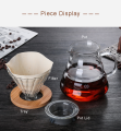 High borosilicate glass hand brew coffee pot. 