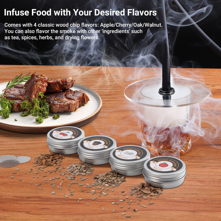 (Preorder)%C2%A0INKBIRDPLUS%20Portable%20Cocktail%20Smoker%20Kit%20with%20Sous%20Vide%20Wood%20Smoker,%20Smoke%20Flavor%20Smoker%20with%204%20Wood%20Chips,%20Rechargeable%20Cold%20Smoker%20for%20Cooking,%20BBQ,%20Meat,%20Drinks,%20Cheese,%20Salmon%20-%20Image%207