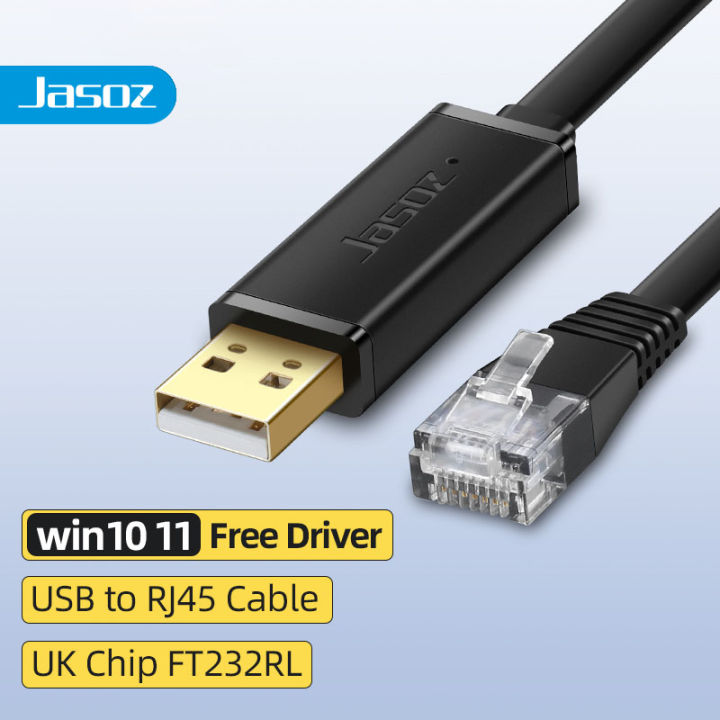 (Preorder) Jasoz USB M to RJ45 Console Cable Cat6 Ethernet Cable ...