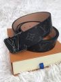 Louis Vuitton LV Initiales Reversible Belt Monogram Eclipse Taiga 40MM Black for Men-  Discover luxury and style. 