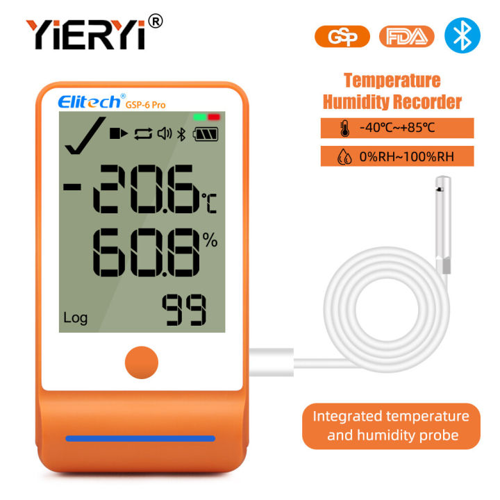 Elitech GSP-6Pro Bluetooth Temperatur-Logger – -40 Bis +85 °C, 100.000 Datenpunkte, Inkl. Kalibrierzertifikat