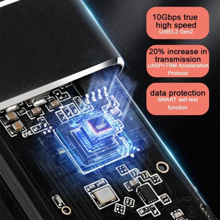 USB%203.1%20Type%20C%20Dual%20Protocol%20M2%20SSD%20Case%20M.2%20NVME%20NGFF%20SATA%20SSD%20Enclosure%20Adapter%2010Gbps%20External%20Enclosure%20Supports%20M%20and%20B&M%20Keys%20-%20Image%205