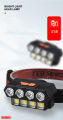 Eight lights high capacity rechargeable strong headlight. 