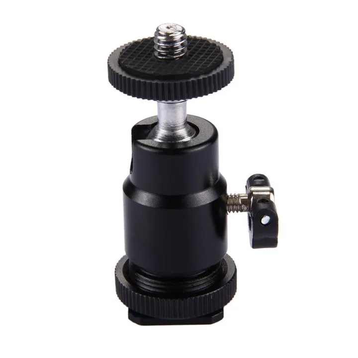 PULUZ%20PU211%201/4"%20Universal%20Screw%20Swivel%20Ball%20Head%20Hot%20Shoe%20Mount%20Adapter%20Black%20-%20Image%208