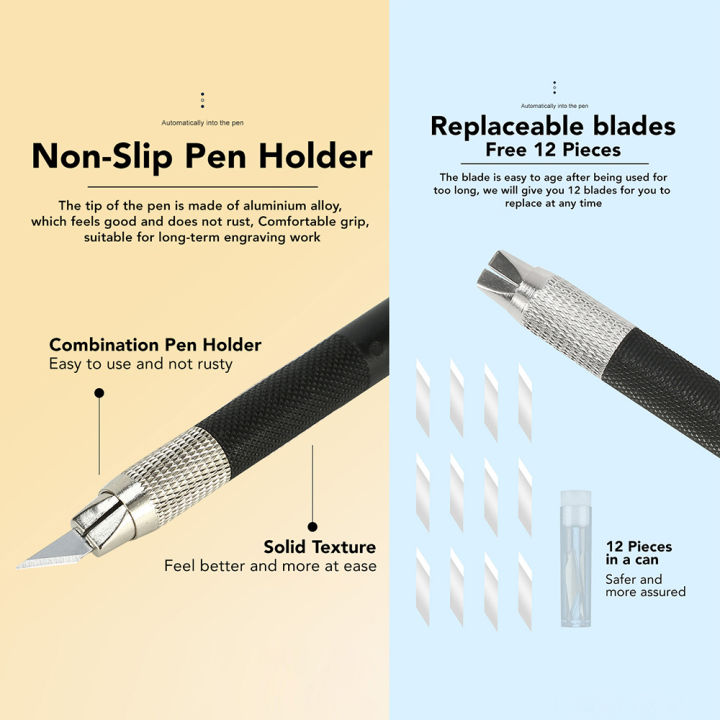 Carving%20Pen%20Knife%20%7C%20Engraving%20Knife%20-%20For%20Use%20As%20a%20Precision%20Knife,%20Craft%20knife,%20Carving%20Knife%20and%20Hobby%20Knife%20-%20For%20Art,%20Scrapbooking,%20Stencils,%20and%20DIY%20Projects%20-%20Comes%20With%206%20Spare%20Blades%20-%20Image%203