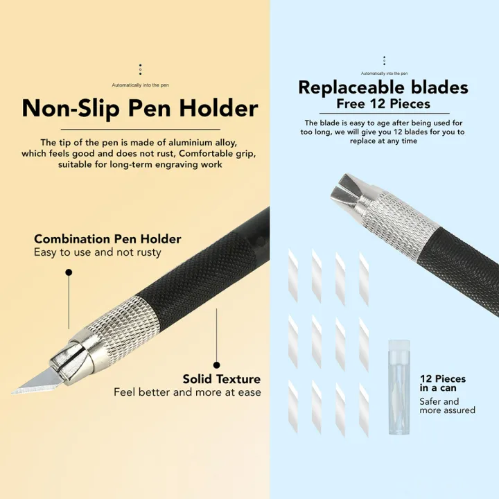 Carving%20Pen%20Knife%20%7C%20Engraving%20Knife%20-%20For%20Use%20As%20a%20Precision%20Knife,%20Craft%20knife,%20Carving%20Knife%20and%20Hobby%20Knife%20-%20For%20Art,%20Scrapbooking,%20Stencils,%20and%20DIY%20Projects%20-%20Comes%20With%206%20Spare%20Blades%20-%20Image%203