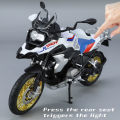 (Preorder) Cars Diecast Light Motorcycle Model Alloy BMW R1250 GS 1:9 Scale Lovers Collectible Birthday Children's Gift Metal Toys Boys  ကလေးကစားစရာအရုပ်ဆိုင်ကယ်. 