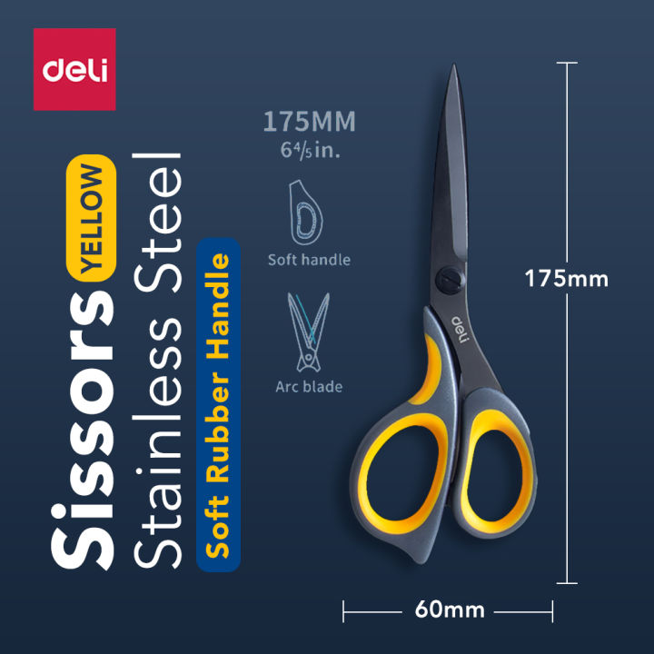 DELI%20Stainless%20Steel%20Black%20Blade%20Scissors%20Home%20Multi-function%20Office%20Anti%20Rust%20Scissors%20Stationery%20Handmade%20Craft%20Paper%20Fabric%20Cutting%20Tools%20-%20Image%202