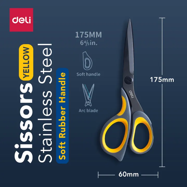 DELI%20Stainless%20Steel%20Black%20Blade%20Scissors%20Home%20Multi-function%20Office%20Anti%20Rust%20Scissors%20Stationery%20Handmade%20Craft%20Paper%20Fabric%20Cutting%20Tools%20-%20Image%202