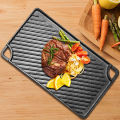 (Preorder) 【winnereco】16.5X9.5 Inch Cast Iron Griddle Rectangular Griddle Pan Skillet for Gas Stovetop Oven Or Open Fire for Camping Roasting. 
