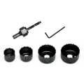 Clover 6 pcs Woodworking Hole Openter Set Gypsum Board Drill Bit Wood Drill Reamer Cup. 