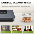 လေစုပ်အိတ်ပတ်စက် Vacuum Sealer Machine, Compact One-Touch Automatic Food Sealer with LED Indicator Lights Vacuum Sealer with Built-in Cutter for Both Wet and Dry Foods. 