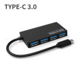 Four-port ultra-thin USB 3.0 hub splitter USB computer docking station hub expander. 