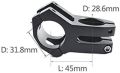 Wake Stem(Zeroငုတ်) Mountain Bike Stem Short Handlebar Stem for Most Bicycle, Road Bike, MTB, BMX, Fixie Gear, Cycling (Aluminum Alloy, Black). 