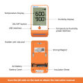 (Preorder) YIERYI GSP-6Pro Humidity and Temperature Data Logger with Bluetooth, 100,000 Data Points for Cold Chain, Food, Lab, and Refrigeration.. 