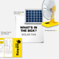 Sun King Solar Powered and Portable 16" Table Fan With Solar Panel. 