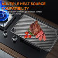 (Preorder) 【winnereco】16.5X9.5 Inch Cast Iron Griddle Rectangular Griddle Pan Skillet for Gas Stovetop Oven Or Open Fire for Camping Roasting. 