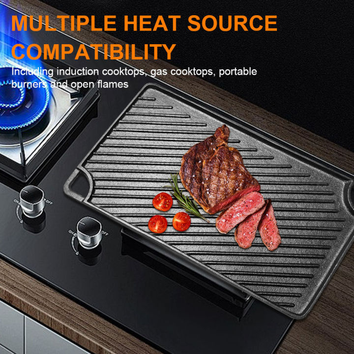 (Preorder)%20%E3%80%90winnereco%E3%80%9116.5X9.5%20Inch%20Cast%20Iron%20Griddle%20Rectangular%20Griddle%20Pan%20Skillet%20for%20Gas%20Stovetop%20Oven%20Or%20Open%20Fire%20for%20Camping%20Roasting%20-%20Image%204