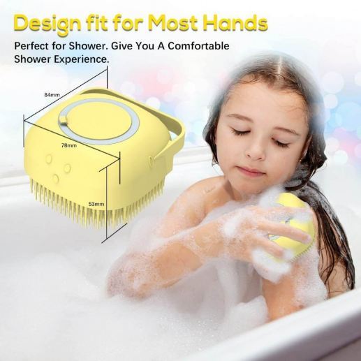 Silicone Bath Brush and Body Shower Brush with Soap Dispenser
