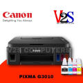 (Preorder) Canon Printer PIXMA Model G3010 AIO Wi-Fi 3 IN 1 Inkjet Tank Multifunction Printer Sold with 1 set of genuine ink refills. 