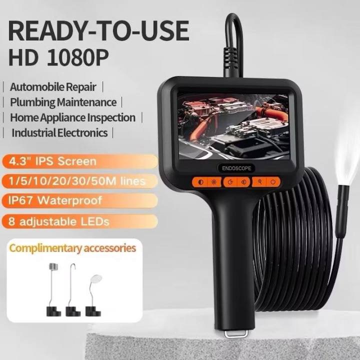 HD 1080P Digital Endoscope Camera with 4.3” IPS Screen | IP67 ...