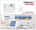 CHIGO Clock, Room Thermometer with Humidity Incubator Meter | Accurate Temperature Indicator | Wall Mounting LCD Digital Clock | Automatic Backlight (Blue Light) and No Backlight | Day with Date | Comfort Remider. 