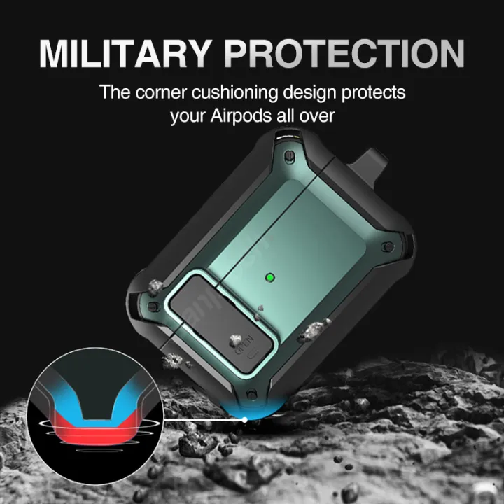 (Preorder)Sanptoch%20Switch%20Lock%20Case%20For%20Apple%20Airpods%204/Pro2/Pro/3rd/2nd/1st%20Generation%20Armor%20Military%20Full%20Cover%20Wireless%20Earphone%20Shockproof%20Protective%20Case%20With%20Keychain%20-%20Image%204