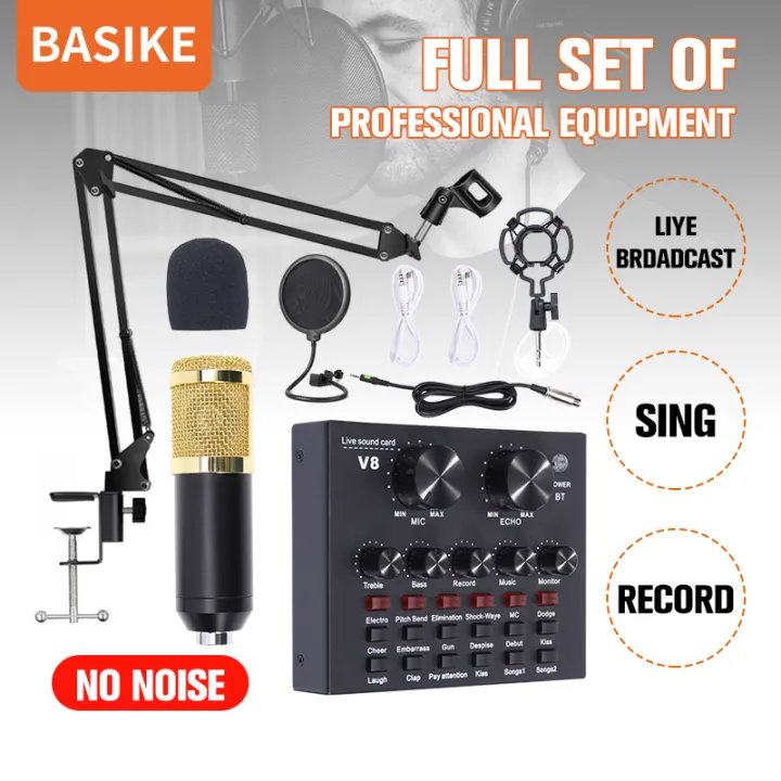 Basic Mike (Preorder) Basike BM800 Microphone Full Set V8 Recording Microphone ...