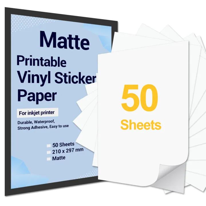 White%20Matte%20%7C%20Inkjet%20Waterproof%20Vinyl%20Sticker%20Paper%20%7C%20Comparable%20to%20Vinyl%20Inkjet%20%7C%20A4%20Size%20Full%20Sheet%20Label%20%7C%20Inkjet%20Printers%20%7C%20Digital%20Labels%20-%20Image%206