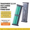6x18650 Battery Holder 22.5W Fast Charging Transparent Power Bank Case (Battery not included). 