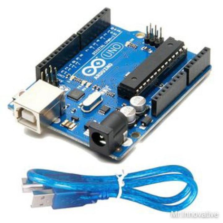 Arduino Uno Microcontroller, Atemga328p, blue + usb cable, electronic