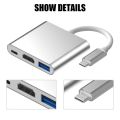 Type-C to USB 3.1 HDMI Docking Station 3 in 1 USB C Hub Screen Expansion 4K Adapter. 