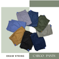 Code_4022 Comfortable Long Cargo Drawstring Pants ကြိုးဆွဲချည်ဘောင်းဘီရှည် - Stay Stylish and Relaxed. 