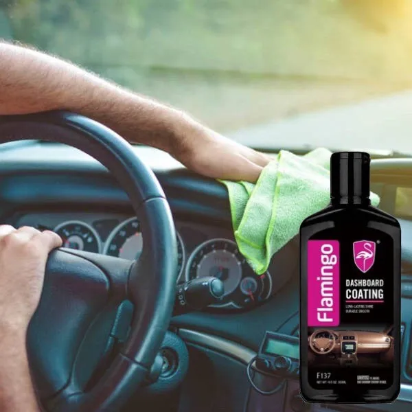 Flamingo Dashboard Coating Vinyl & Rubber Care Restores 300ML Car Interior Coating to Dashboards Plastic and Rubber Components (Clean & Shine)
