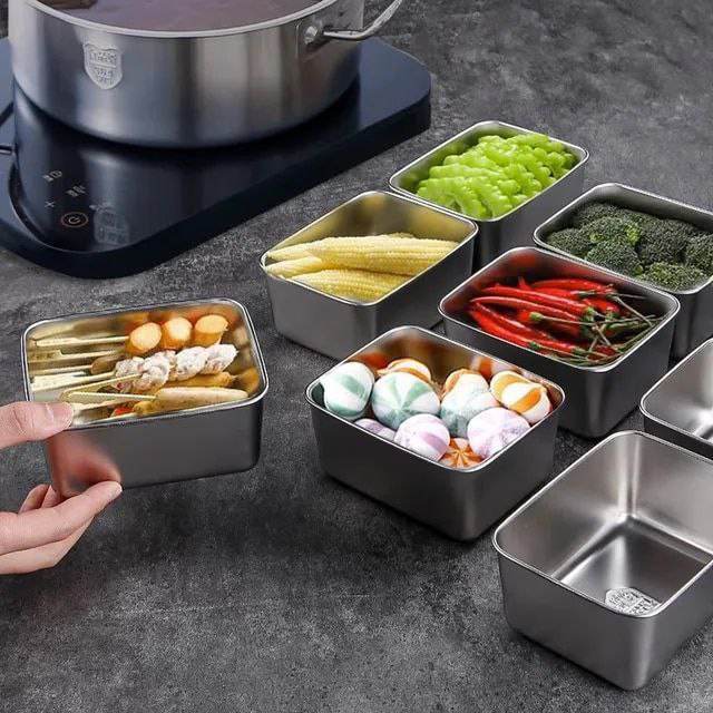 Clover%201pcs%20Food%20Container%20Stainless%20Steel%20Side%20Dish%20with%20Lid%20Stable%20Placement%20Curved%20Edge%20Design%20-%20Image%203