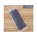 100Pcs/bag 2.5X200mm  High Quality Self Locking Cable Tie Line Rope Organiser Holder Straps Zip Fasten Wires. 