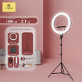 (Preorder) UPick1 LED Ring Light Set, 46-56cm (18-22 inches) with 2.1m-2.5m stand / 3200-6500K, three colors, multiple levels. Free carrying bag included.. 