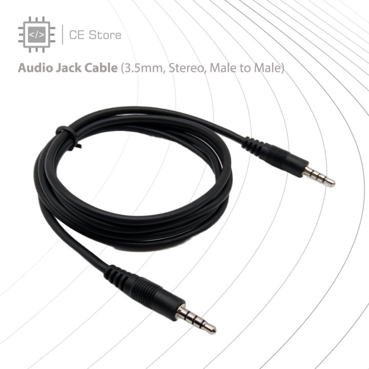 Audio Jack Cable (3.5mm, Stereo, Male to Male) - CE Store