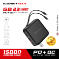 Gadget Max ~ GB23 Aio Pro All In One Power Bank ( 15000mah ). 