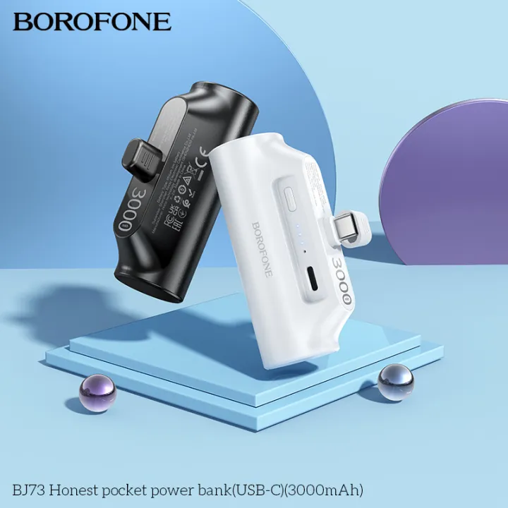 (Preorder)%C2%A0BOROFONE%20BJ73%20mini%20Pocket%20Powerbank%203000mAh%20capacity%20with%20Type-C/iOS%20charger,%20LED%20light%20-%20Image%206