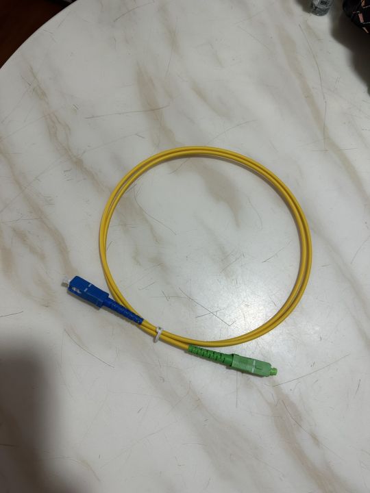 Fiber patchcord SC/APC -SC/UPC 1 meter length/ FTTH yellow cable