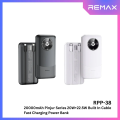 Remax - RPP-38 Pinjur Series 20000mAh PD+QC Built in Cable Fast Charging Power Bank ( PD 20W + QC 22.5W ). 