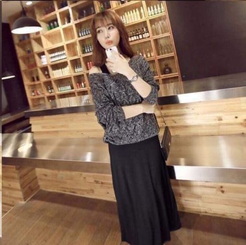 #BK-108  Long Dress (လက်တလုံးကြိုးဂါဝန် အပါ)